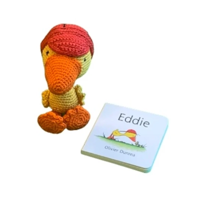 Voorleesknuffeltje Eddie met Boekje