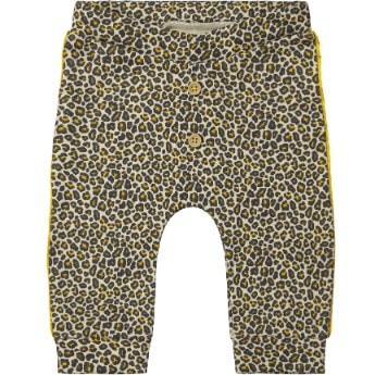 Ducky Beau - Joggingbroek met geel luipaardpatroon
