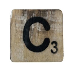 Houten Scrabble Letter C - Naturel