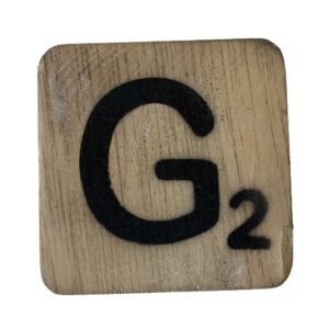 Houten Scrabble Letter G - Naturel