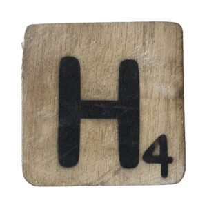 Houten Scrabble Letter H - Naturel