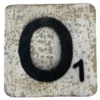 Houten Scrabble Letter O - Wit