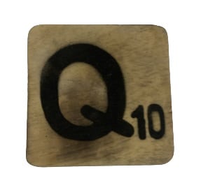 Houten Scrabble Letter Q - Naturel