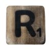 Houten Scrabble Letter R - Naturel