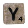 Houten Scrabble Letter Y - Roze