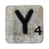 Houten Scrabble Letter Y - Wit