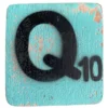 Houten Scrabble letter Q - Aqua