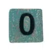 Houten Cijfer 0 - Blauw