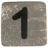 Houten Cijfer 1 - Donkergrijs