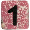 Houten Cijfer 1 - Paars-Roze