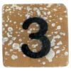 Houten Cijfer 3 - Bruin