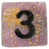 Houten Cijfer 3 - Paars-Roze