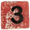 Houten Cijfer 3 - Rood