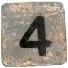 Houten Cijfer 4 - Donkergrijs