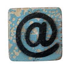 Houten Symbool Apenstaartje - Blauw Houten Symbool Apenstaartje - Blauw