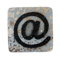 Houten Symbool Apenstaartje - Lichtblauw Houten Symbool Apenstaartje - Lichtblauw