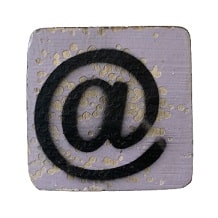 Houten Symbool Apenstaartje - Paars Houten Symbool Apenstaartje - Paars