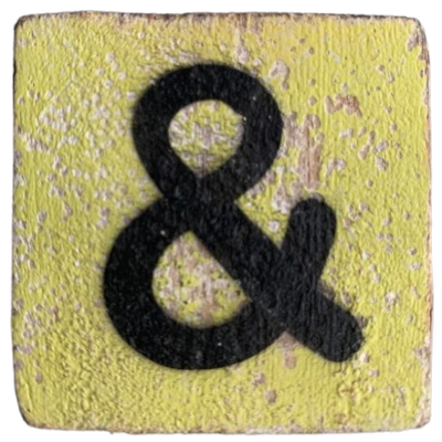 Houten Symbool EN - Geel-Groen