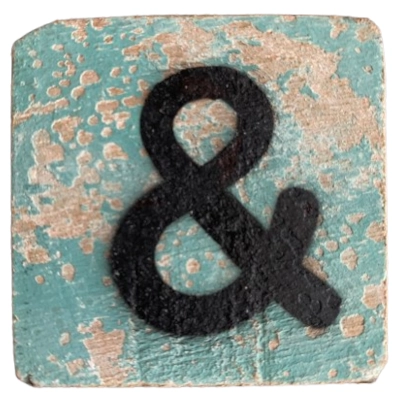 Houten Symbool EN - Groen-Blauw