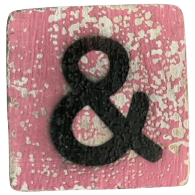 Houten Symbool EN - Paars-Roze