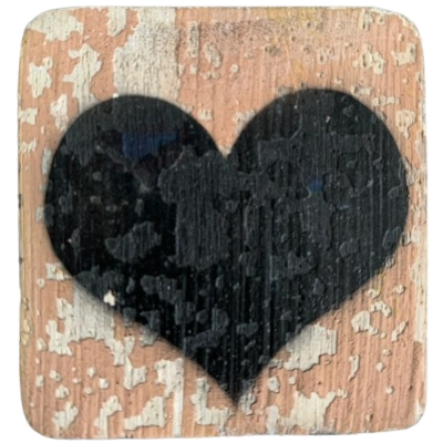 Houten Symbool Hart - Bruin