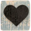 Houten Symbool Hart - Grijs-Blauw