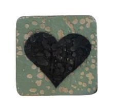 Houten Symbool Hart - Groen