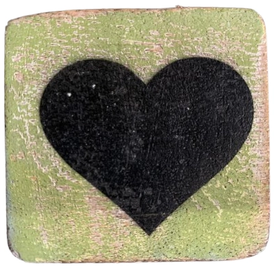 Houten Symbool Hart - Lichtgroen
