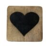 Houten Symbool Hart - Naturel