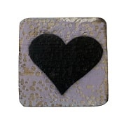 Houten Symbool Hart - Paars