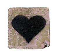 Houten Symbool Hart - Roze