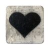Houten Symbool Hart - Wit