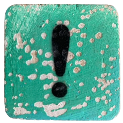 Houten Symbool Uitroepteken - Fel Groen Houten Symbool Uitroepteken - Fel Groen