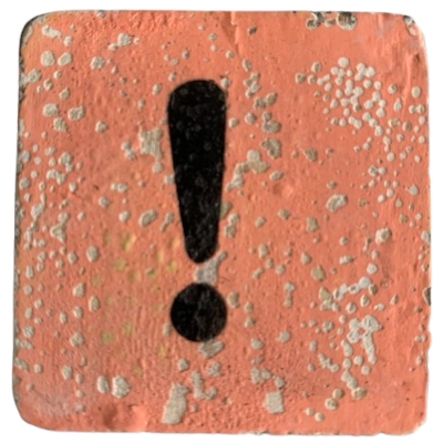 Houten Symbool Uitroepteken - Fel Oranje Houten Symbool Uitroepteken - Fel Oranje