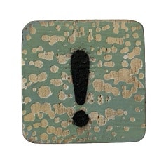 Houten Symbool Uitroepteken - Groen Houten Symbool Uitroepteken - Groen