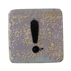 Houten Symbool Uitroepteken - Paars Houten Symbool Uitroepteken - Paars