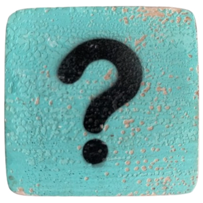 Houten Symbool Vraagteken - Fel blauw Houten Symbool Vraagteken - Fel blauw