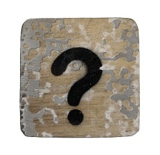 Houten Symbool Vraagteken - Grijs Houten Symbool Vraagteken - Grijs