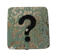 Houten Symbool Vraagteken - Groen Houten Symbool Vraagteken - Groen