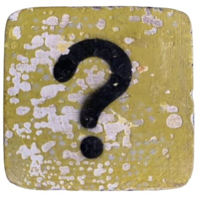 Houten Symbool Vraagteken - Lichtgroen Houten Symbool Vraagteken - Lichtgroen