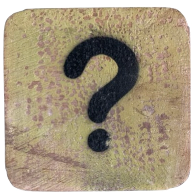 Houten Symbool Vraagteken - Olijfgroen Houten Symbool Vraagteken - Olijfgroen