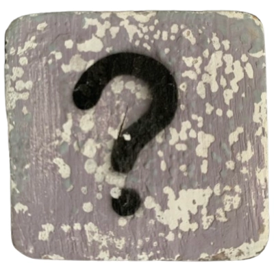 Houten Symbool Vraagteken - Paars Houten Symbool Vraagteken - Paars