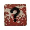Houten Symbool Vraagteken - Rood Houten Symbool Vraagteken - Rood