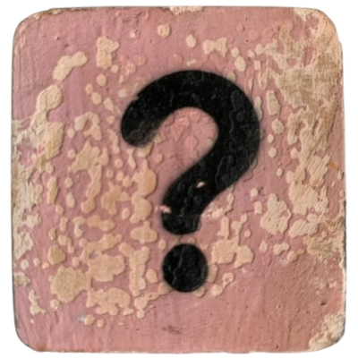 Houten Symbool Vraagteken - Roze Houten Symbool Vraagteken - Roze