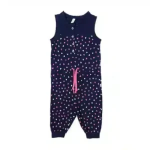 Ducky Beau - Jumpsuit met hartjespatroon - voorkant