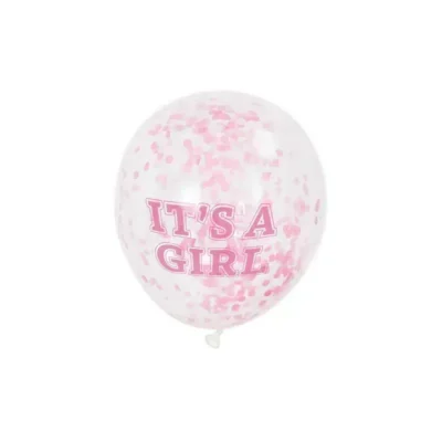 Confettiballonnen -It's a Girl- 30 cm per 6 st