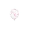 Confettiballonnen met Roze Confetti 30 cm per 6 st