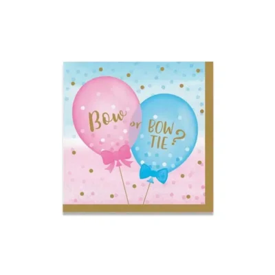 Gender Reveal Servetten - Bow or Bowtie
