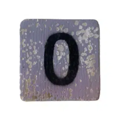 Houten Cijfer 0 - Paars