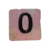 Houten Cijfer 0 - Roze
